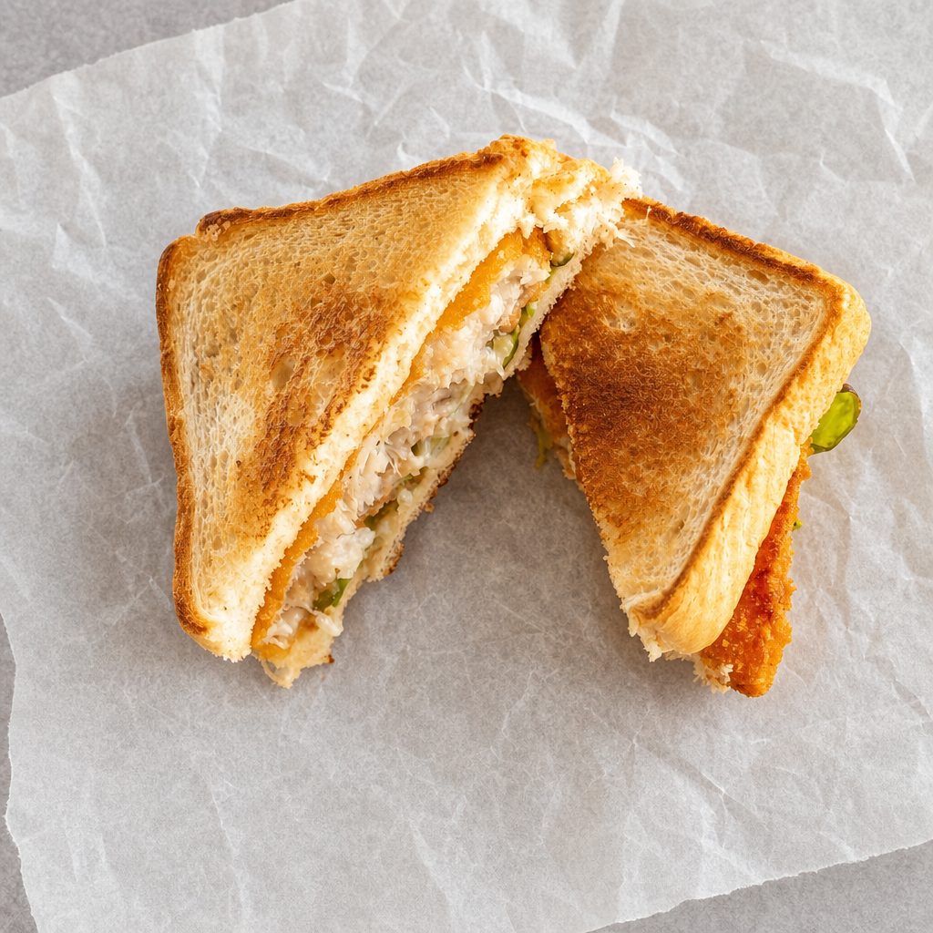 Battered Cod Fish Sandwich.