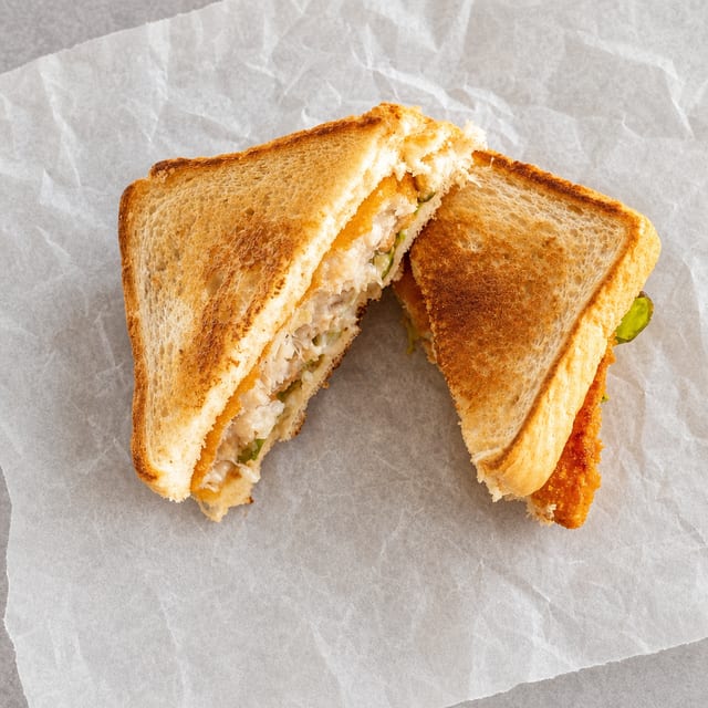 Battered Cod Fish Sandwich.