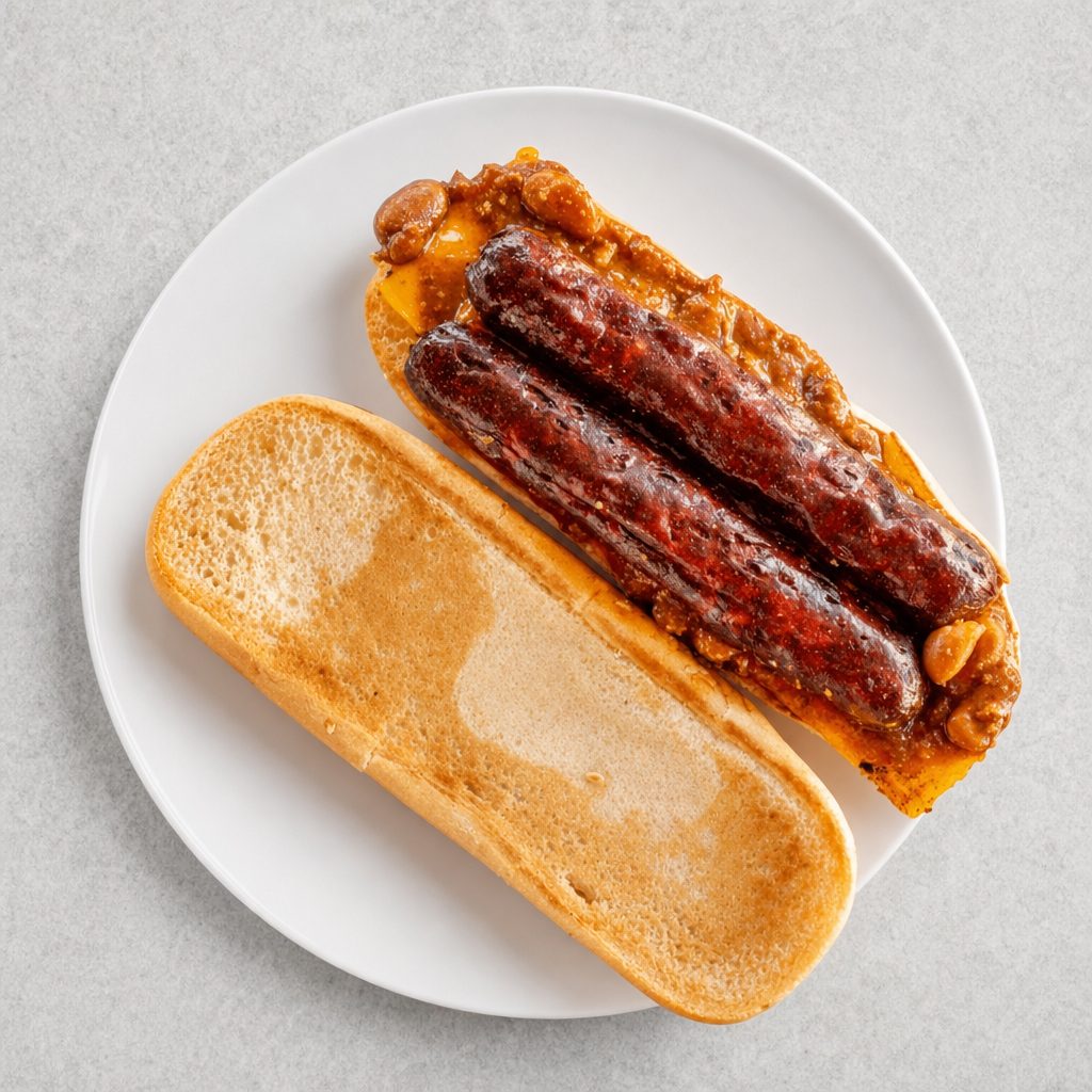 Hot Dog with Chili & Cheese.