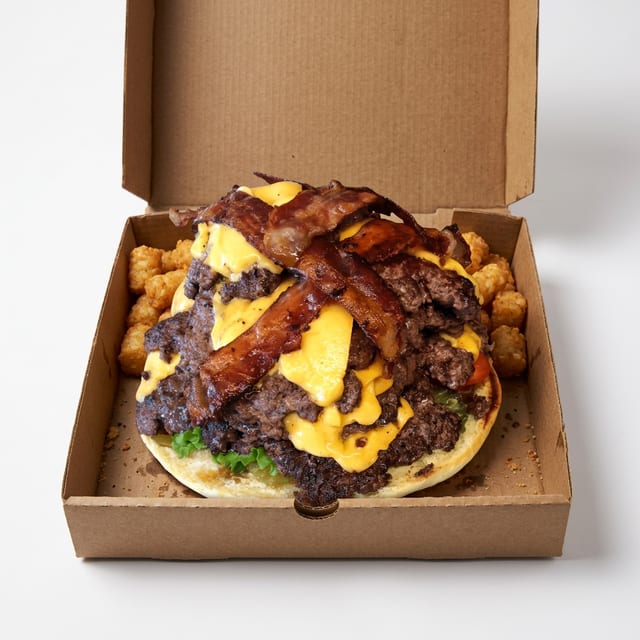 3 Lb "Triple BeltBuster" Burger.